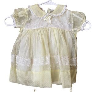 Vintage baby chiffon size 18/24 mo 2 piece dress.